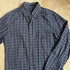 J.Crew Slim Fit Navy and White Button Down Brushed Twill Shirt size Small